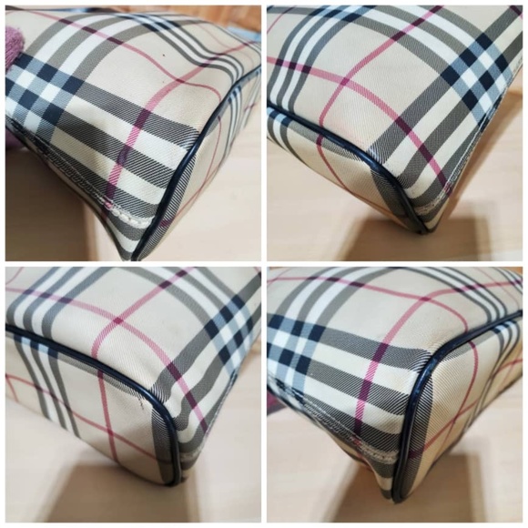 Authentic BURBERRY Nova Check Canvas Shoulder Bag Black - Picture 7 of 10